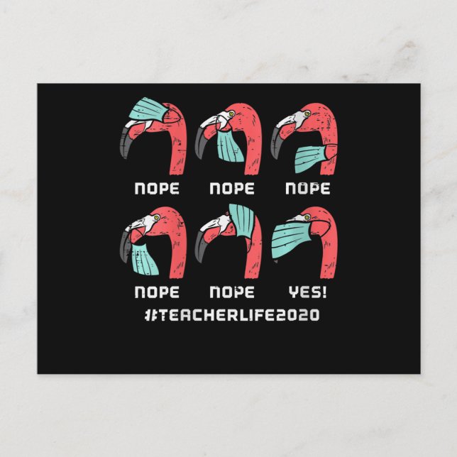 Postal De Anuncios Flamingo Flamingo Enmascaramiento de las mujeres V (Anverso)