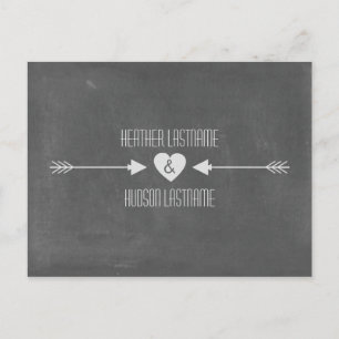 Postal De Anuncios Flechas inspiradas en pizarra para salvar la fecha