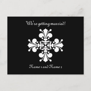 Postal De Anuncios Fleur de lis cross