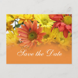 Postal De Anuncios Flor de margarita roja, amarilla, naranja guardar 