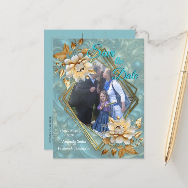 Postal De Anuncios Floraciones de primavera y verano florecientes (Anverso/Reverso In Situ)