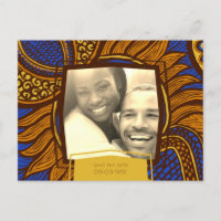 Floral africana de oro azul de Ankara salva la fec