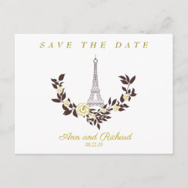 Postal De Anuncios Floral Gold Parisian Wedding Design