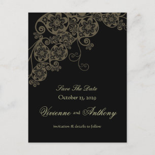 Postal De Anuncios Floral Paisley Elegant Moda Vintage Guardar La Fec
