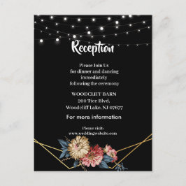 Postal De Anuncios Floral Rustic Magnolia String Luces