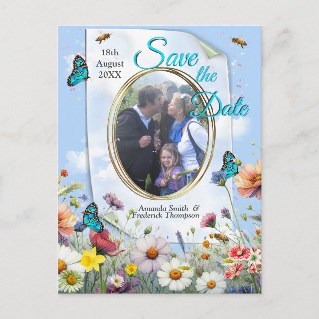 Postal De Anuncios Florales que florecen en primavera y verano (Anverso)