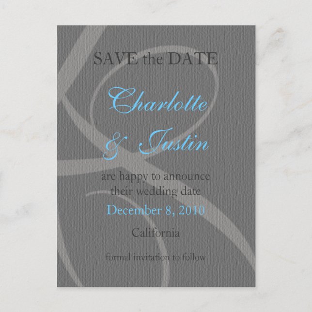 Postal De Anuncios florecer; guardar la fecha (Anverso)