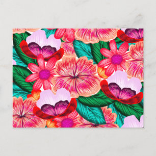 Postal De Anuncios Flores de Folkart Pink Summer Bloom 