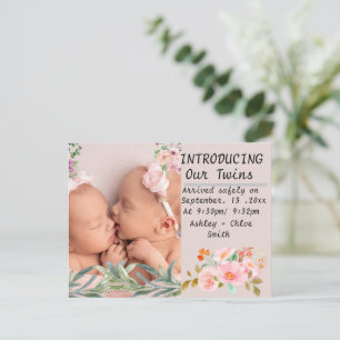 Postal De Anuncios Flores de lirio de vegetación mamá de twinbaby