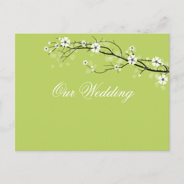 Postal De Anuncios Flores de manzana Granny Smith guardan fecha/DIY c (Anverso)