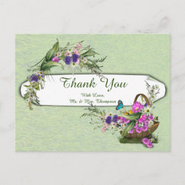 Postal De Anuncios Flores de primavera de solsticio de verano Gracias