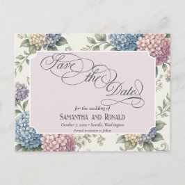 Postal De Anuncios Flores delicadas de Hortensia Boda