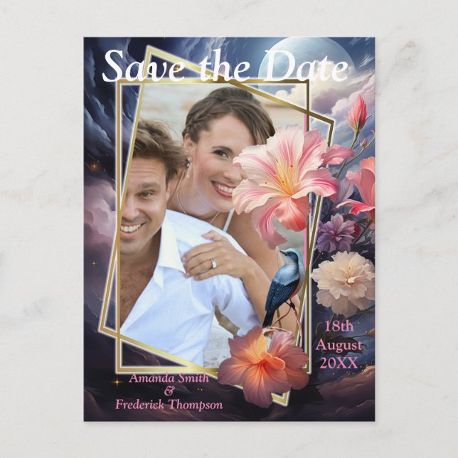 Postal De Anuncios Flores místicas del reino sobrenatural (Anverso)