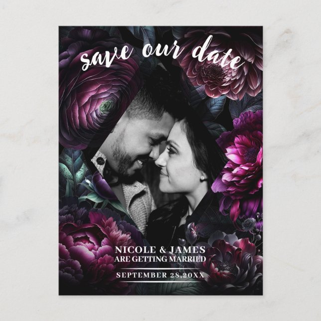 Postal De Anuncios Flores onduladas florales encantadas Guardar la fe (Anverso)