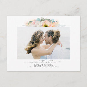 Postal De Anuncios Flores rosas y rosas ahorran la foto de la fecha