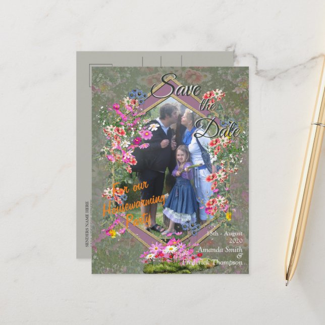 Postal De Anuncios Flores silvestres Cosmos (Anverso/Reverso In Situ)