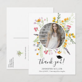 Postal De Anuncios Flores silvestres flores Gracias Graduación Foto