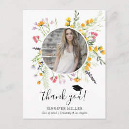 Postal De Anuncios Flores silvestres flores Gracias Graduación Foto