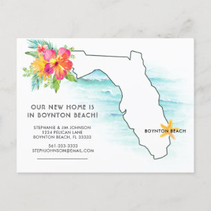 Postal De Anuncios Florida Map Ocean Waves New Home