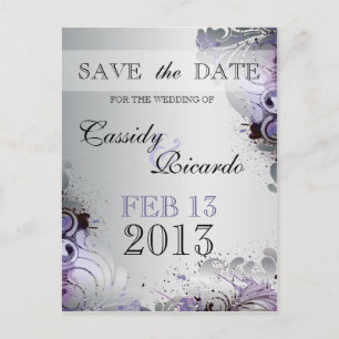 Postal De Anuncios Flourishes de Feng Shui de la púrpura y de tonos