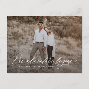 Postal De Anuncios Flower Adventure Save the Date Postcard