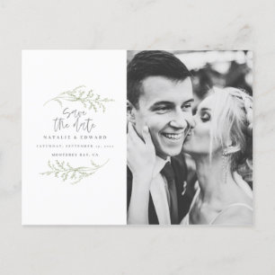 Postal De Anuncios Foliage mínimo + texto con letra script para guard