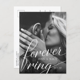 Postal De Anuncios Forever tiene un bonito anillo   Compromiso fotogr