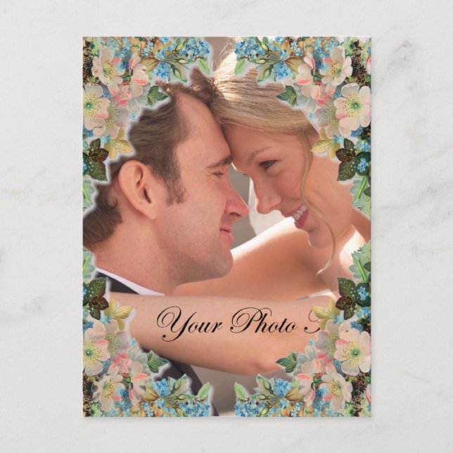 Postal De Anuncios Foto Boda Guardar la Fecha (Anverso)