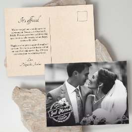 Postal De Anuncios Foto clásica de recién casados