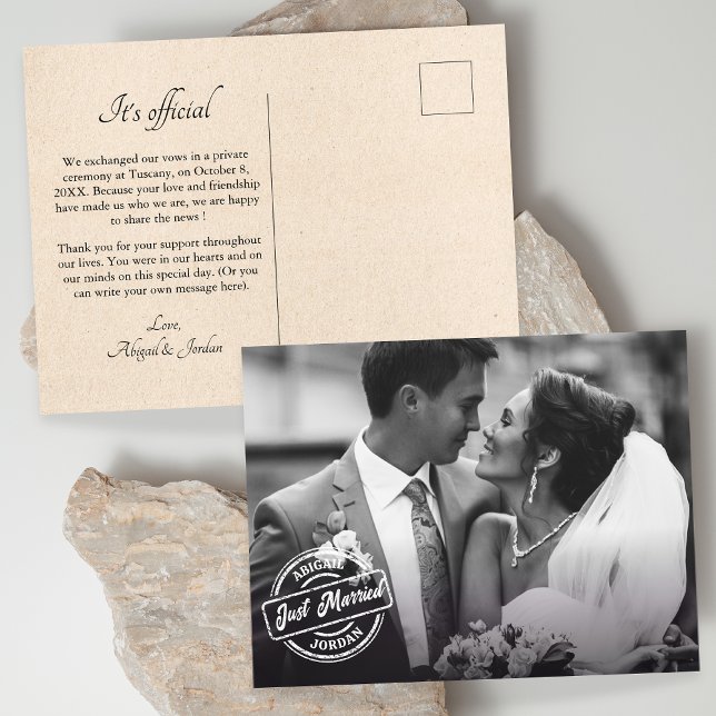 Postal De Anuncios Foto clásica de recién casados (Subido por el creador)