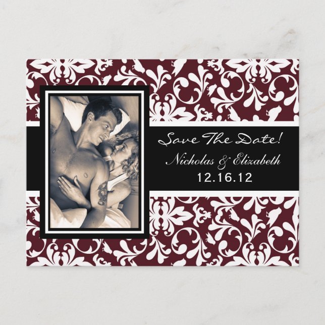 Postal De Anuncios Foto CUTE de la imagen Guardar la fecha (Anverso)