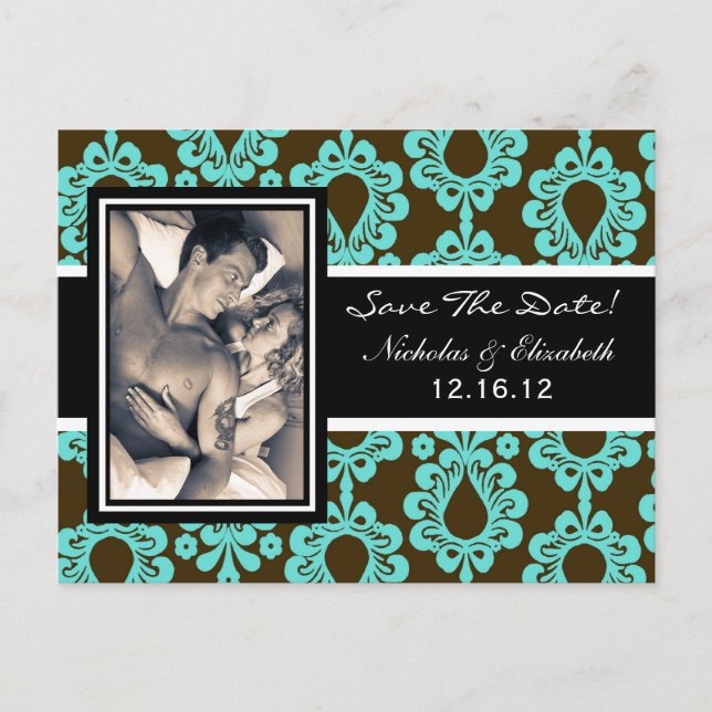 Postal De Anuncios Foto CUTE de la imagen Guardar la fecha (Anverso)