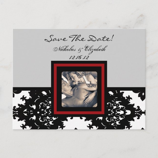 Postal De Anuncios Foto CUTE de la imagen Guardar la fecha (Anverso)