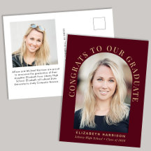 Foto de Arco Elegante Graduación Dorado Burgundy