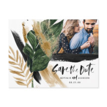 Foto de boda abstracta tropical moderna pintada