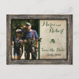 Postal De Anuncios Foto de Boda del señuelo de pescar Guardar la tarj