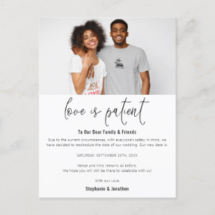 Postal De Anuncios Foto de Boda El Amor es Paciente Guarda Nueva Fech