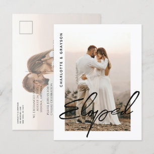 Postal De Anuncios Foto de Boda eludida recién celebración casada