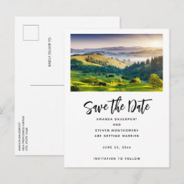 Postal De Anuncios Foto de boda escénica de colinas onduladas
