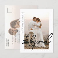 Foto de boda huida Celebración de recién casados