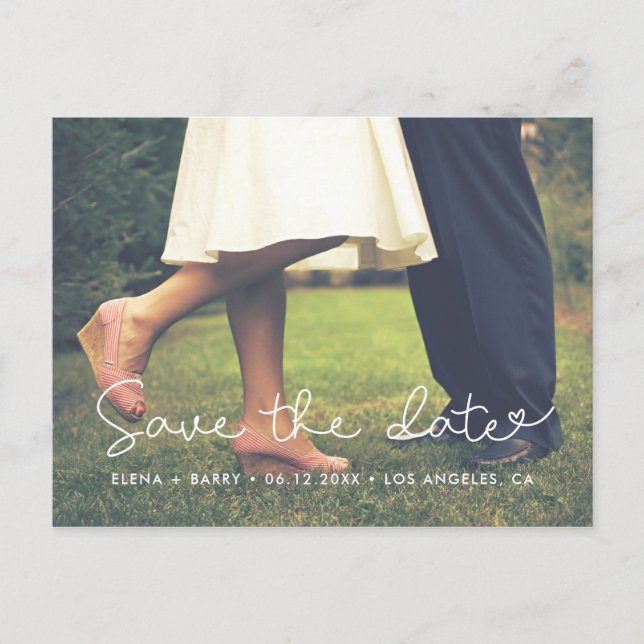 Postal De Anuncios Foto de Cute Save the date (Anverso)