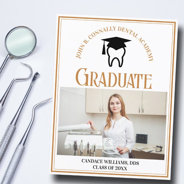 Postal De Anuncios Foto de Escuela Dental Chic Personalizada de Gradu (Subido por el creador)