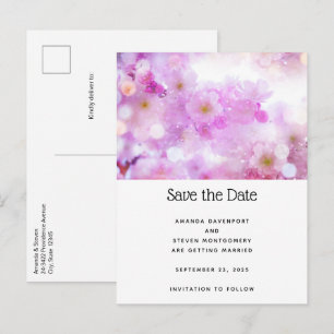 Postal De Anuncios Foto de flores de cerezo rosado en flor