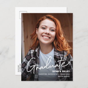 Postal De Anuncios Foto de graduada universitaria personalizada