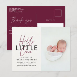 Postal De Anuncios Foto de guión moderno hola pequeña
