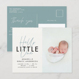 Postal De Anuncios Foto de guión moderno hola pequeña
