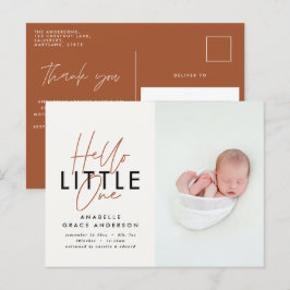 Postal De Anuncios foto de guión moderno hola pequeño uno
