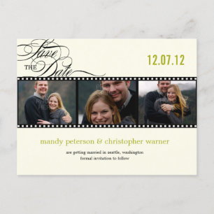 Postal De Anuncios Foto de la tira de película Guardar la fecha