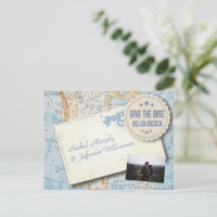 Foto de Mapa Antiguo para Boda Save The Date