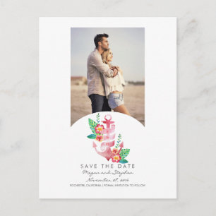 Postal De Anuncios Foto de Nautical Beach Anchor Save the Date